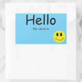 Sticker Rectangulaire Bonjour, Mon Nom Est (Sac)