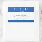 Sticker Rectangulaire Bonjour Mon Nom Est (Sac)