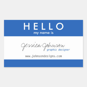 Sticker Rectangulaire Bonjour Mon Nom Est
