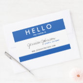 Sticker Rectangulaire Bonjour Mon Nom Est (Enveloppe)