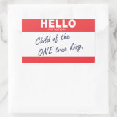 Sticker Rectangulaire Bonjour Mon Nom Est... (Sac)