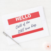 Sticker Rectangulaire Bonjour Mon Nom Est... (Enveloppe)