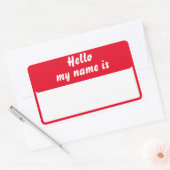 Sticker Rectangulaire Bonjour mon nom est (Enveloppe)