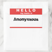 Sticker Rectangulaire Bonjour Mon Nom Est (Sac)