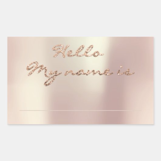 Sticker Rectangulaire Bonjour Mon Nom Est Balise Famille Classe de réuni (Devant)