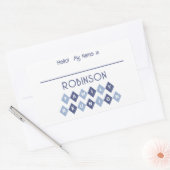 Sticker Rectangulaire Bonjour Mon nom est en écriture dans l'identificat (Enveloppe)