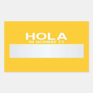 Sticker Rectangulaire Bonjour Mon Nom Est ... Personnalisable 