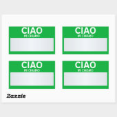 Sticker Rectangulaire Bonjour Mon Nom Est ... Personnalisable (Feuille)
