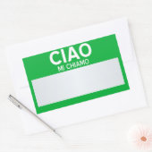 Sticker Rectangulaire Bonjour Mon Nom Est ... Personnalisable (Enveloppe)