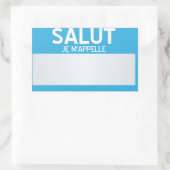 Sticker Rectangulaire Bonjour Mon Nom Est ... Personnalisable  (Sac)