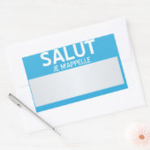 Sticker Rectangulaire Bonjour Mon Nom Est ... Personnalisable  (Enveloppe)