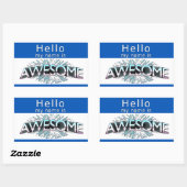 Sticker Rectangulaire Bonjour Mon Nom Est Super (Feuille)
