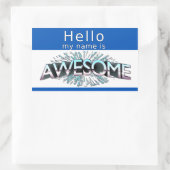 Sticker Rectangulaire Bonjour Mon Nom Est Super (Sac)
