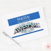 Sticker Rectangulaire Bonjour Mon Nom Est Super (Enveloppe)