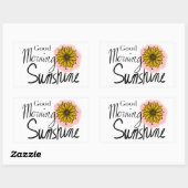 Sticker Rectangulaire Bonjour Sunshine (Feuille)
