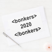 Sticker Rectangulaire Bonkers 2020 (Enveloppe)