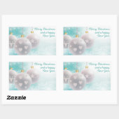 Sticker Rectangulaire Bonne année (Feuille)