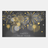 Sticker Rectangulaire Bonne année  (Devant)