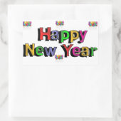 Sticker Rectangulaire Bonne année (Sac)