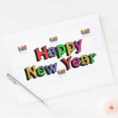 Sticker Rectangulaire Bonne année (Enveloppe)