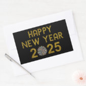 Sticker Rectangulaire Bonne année 2025 (Enveloppe)