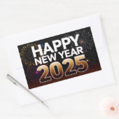 Sticker Rectangulaire Bonne année 2025 (Enveloppe)