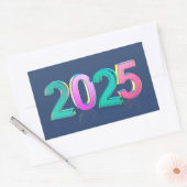 Sticker Rectangulaire Bonne année 2025 (Enveloppe)