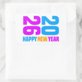 Sticker Rectangulaire Bonne année 2026-34568 (Sac)