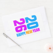 Sticker Rectangulaire Bonne année 2026-34568 (Enveloppe)