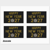 Sticker Rectangulaire Bonne année 2027 (Feuille)