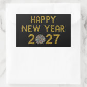 Sticker Rectangulaire Bonne année 2027 (Sac)