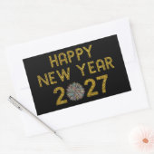 Sticker Rectangulaire Bonne année 2027 (Enveloppe)