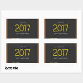 Sticker Rectangulaire Bonne classe de Graduation 2017 ! (Feuille)