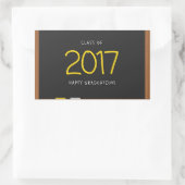Sticker Rectangulaire Bonne classe de Graduation 2017 ! (Sac)