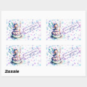 Sticker Rectangulaire Bonne fête d'anniversaire 01 (Feuille)