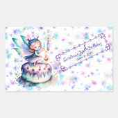 Sticker Rectangulaire Bonne fête d'anniversaire 01 (Devant)