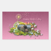 Sticker Rectangulaire Bonne fête des mères (Devant)