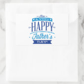 Sticker Rectangulaire Bonne fête des pères (Sac)