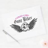 Sticker Rectangulaire Bonne Fille Gone Biker (Enveloppe)