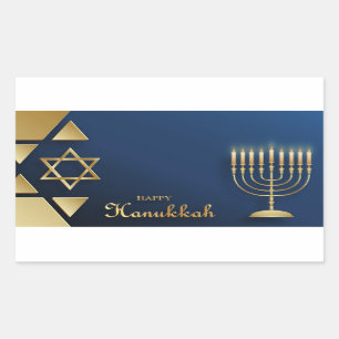 Sticker Rectangulaire Bonne Hanoukka