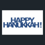 Sticker Rectangulaire Bonne Hanoukka<br><div class="desc">Heureux Hanoukka ! Joyeux Chanoukah ! Dans tous les cas,  fêtez heureux avec votre famille et vos amis.</div>
