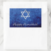 Sticker Rectangulaire Bonne Hanoukka Star de David (Sac)