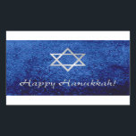 Sticker Rectangulaire Bonne Hanoukka Star de David<br><div class="desc">Bonne Hanoukka avec Star of David design.</div>