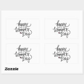 Sticker Rectangulaire Bonne Journée des Femmes (Feuille)