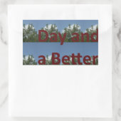 Sticker Rectangulaire Bonne journée et meilleur art nocturne (Sac)