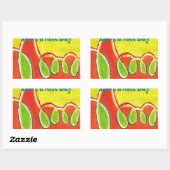 Sticker Rectangulaire Bonne journée et meilleure nuit avec gratitude (Feuille)