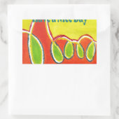 Sticker Rectangulaire Bonne journée et meilleure nuit avec gratitude (Sac)