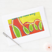 Sticker Rectangulaire Bonne journée et meilleure nuit avec gratitude (Enveloppe)