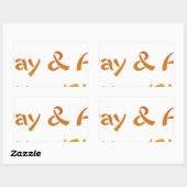 Sticker Rectangulaire Bonne journée et une meilleure conception de texte (Feuille)