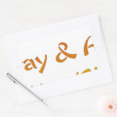 Sticker Rectangulaire Bonne journée et une meilleure conception de texte (Enveloppe)